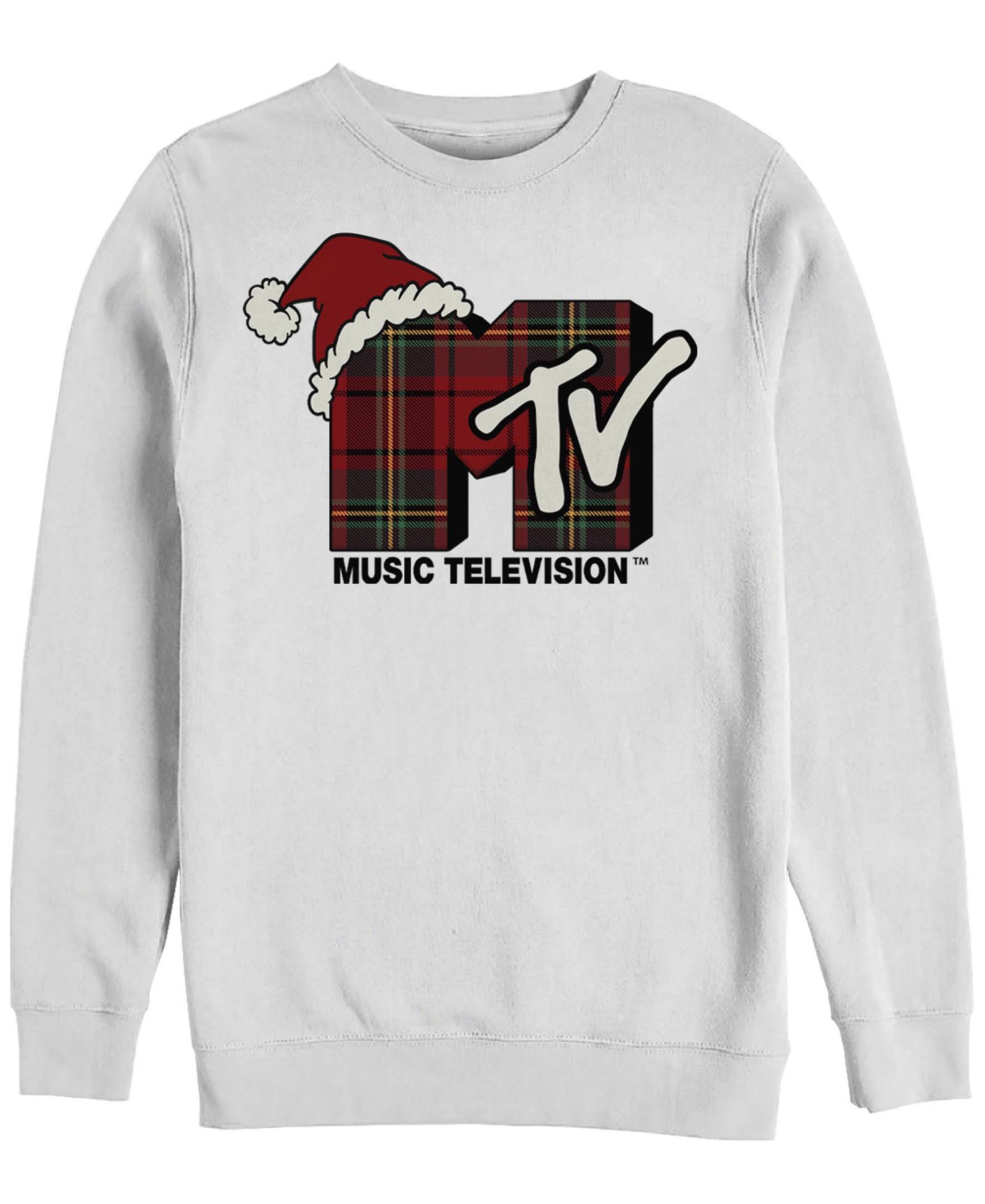 Fifth Sun Мужской MTV Plaid Christmas Crew Fleece Pullover