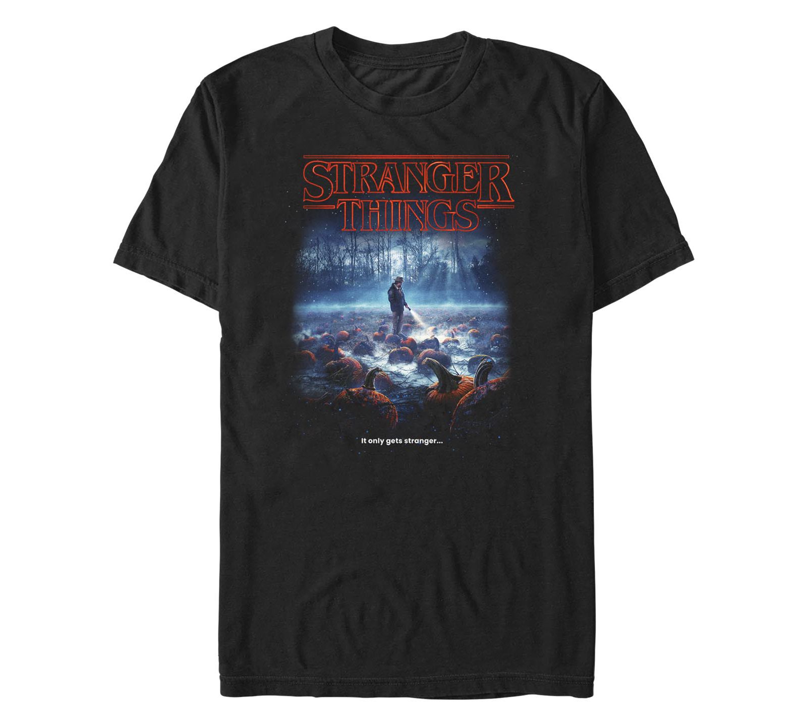 Fifth Sun Men's Stranger Things Strange Pumpkins Short Sleeves T-shirt