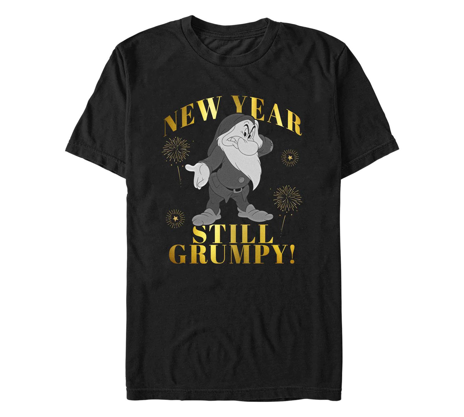 Fifth Sun Men's Disney Princesses New Year Still Grumpy Short Sleeves T-shirt
