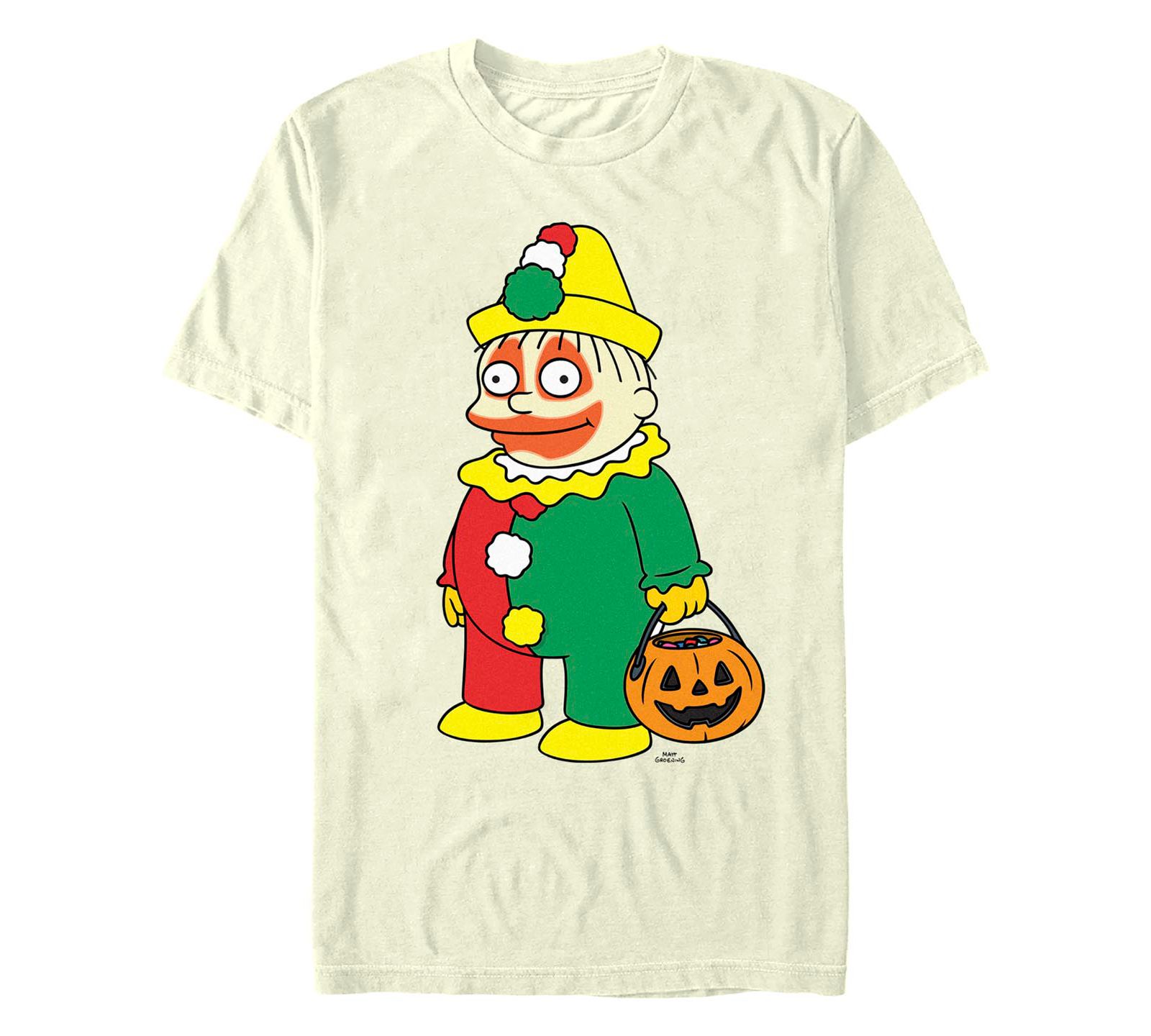 Fifth Sun Men's The Simpsons Clown Ralph Short Sleeves T-shirt