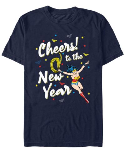 Fifth Sun Men's Wonder Woman Wonderful New Year Short Sleeves T-shirt