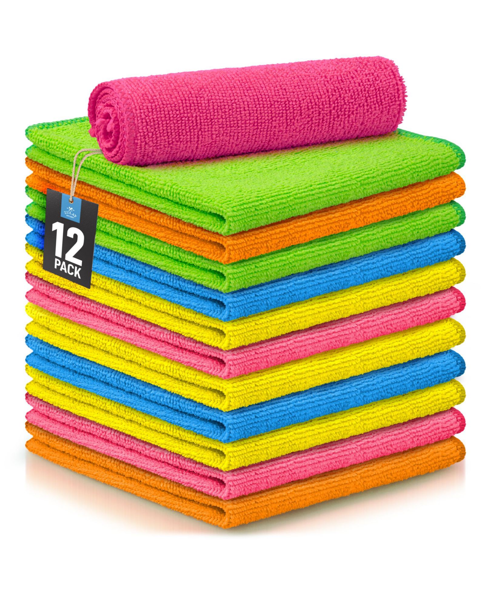 Набор салфеток для уборки Zulay Kitchen Microfiber, 12 шт., 12x12 Inch