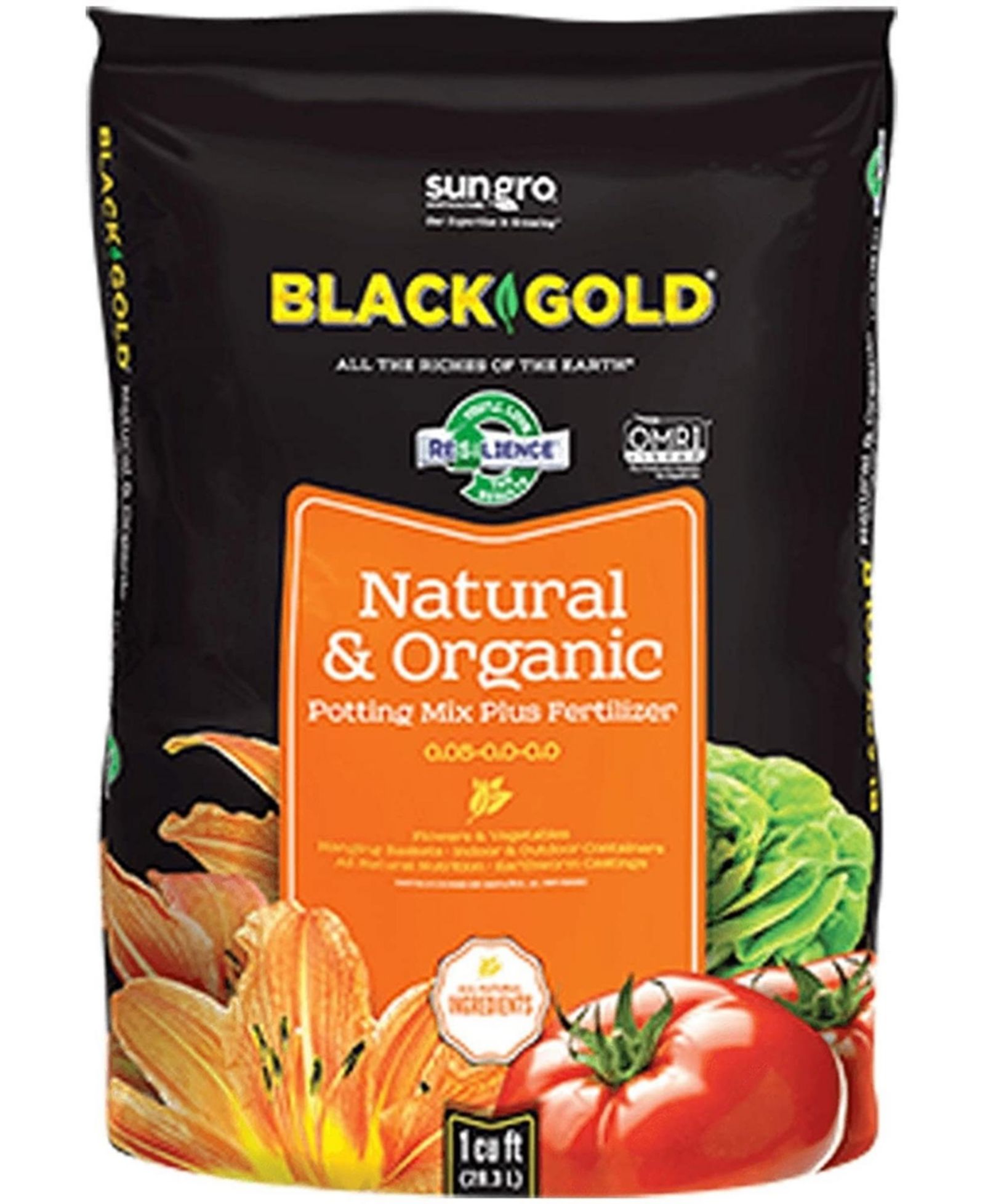 Грунт для посадки Sunjoy Sun Gro Horticulture Black Gold Natural & Organic, 1 Cf