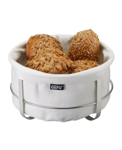 Корзина для хлеба GEFU Stainless Steel and Cotton White