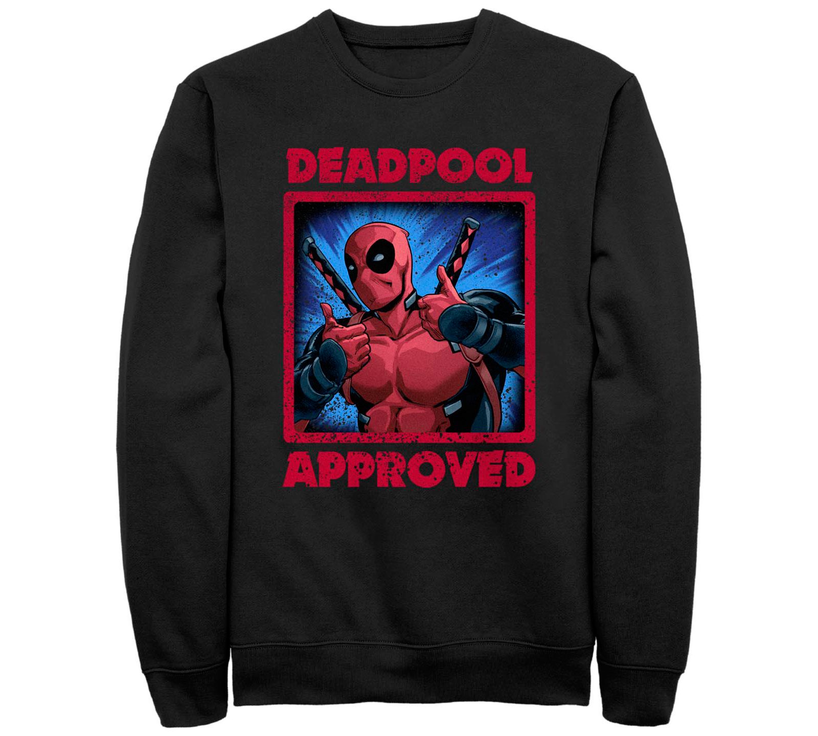 Fifth Sun Men's Deadpool Approved Crew Fleece Pullover
