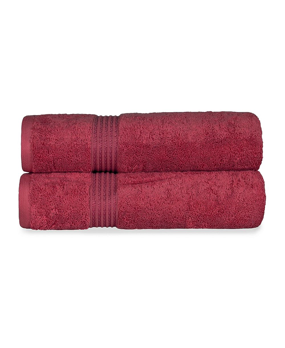 Superior Solid Quick Drying 100% Egyptian Cotton 2-Pc Bath Sheet Set