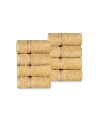 Superior Solid Quick Drying 100% Egyptian Cotton 8-Pc Hand Towel Set