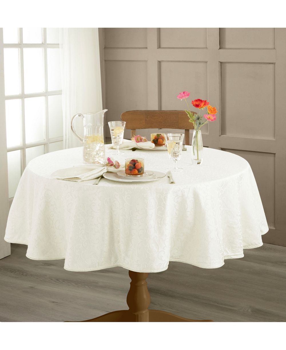 Lenox Opal Innocence Round Tablecloth, 90" Round
