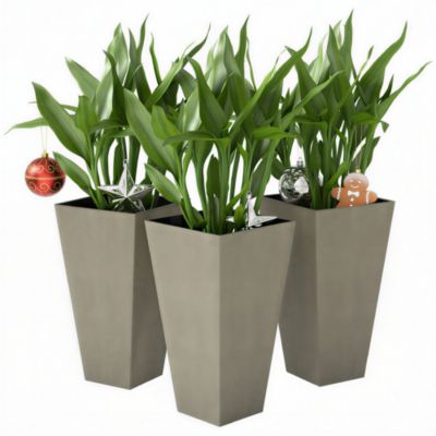Набор цветочных горшков Outsunny 28" Tall Plastic, 3 шт., для улицы и дома