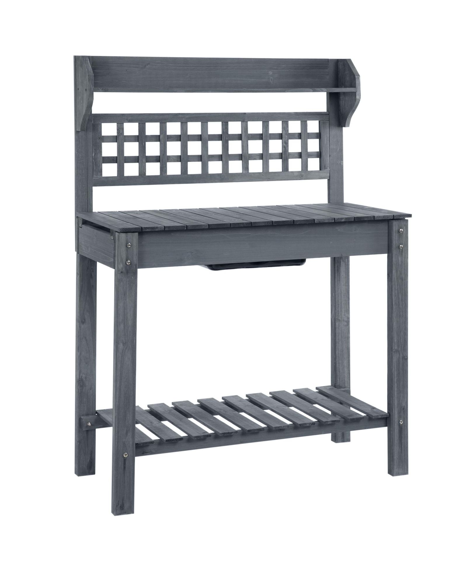 Outsunny 39'' x 18'' x 55'' Garden Potting Work Table w/ Hidden Storage