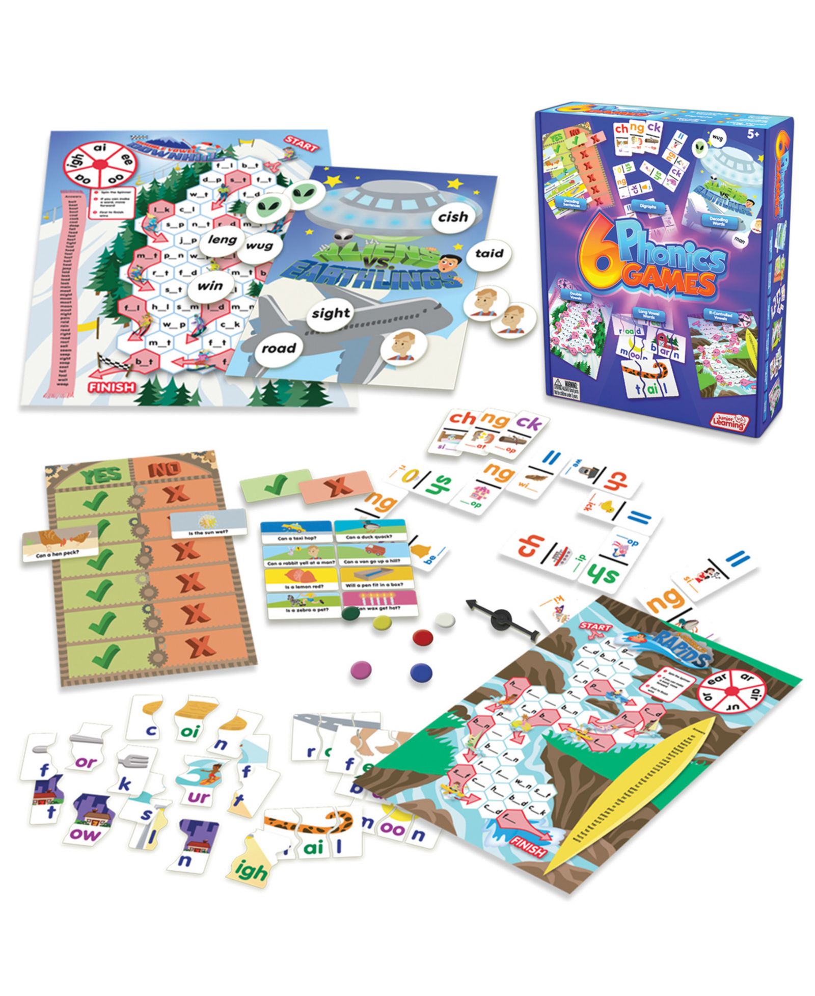 Набор развивающих игр Junior Learning Phonics, 6 шт