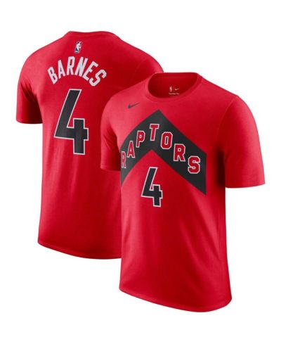 Men's Nike Scottie Barnes Red Toronto Raptors Icon 2022/23 Name and Number Performance T-shirt