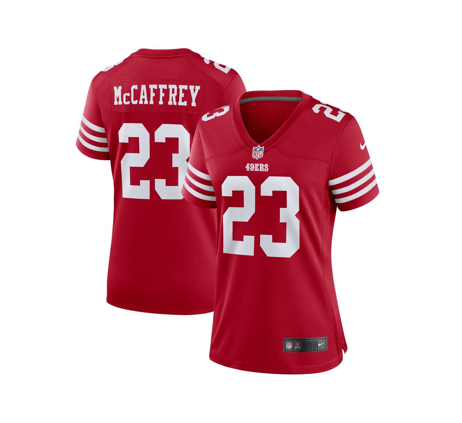 Женская джерси Nike Christian McCaffrey Scarlet San Francisco 49ers Game Player