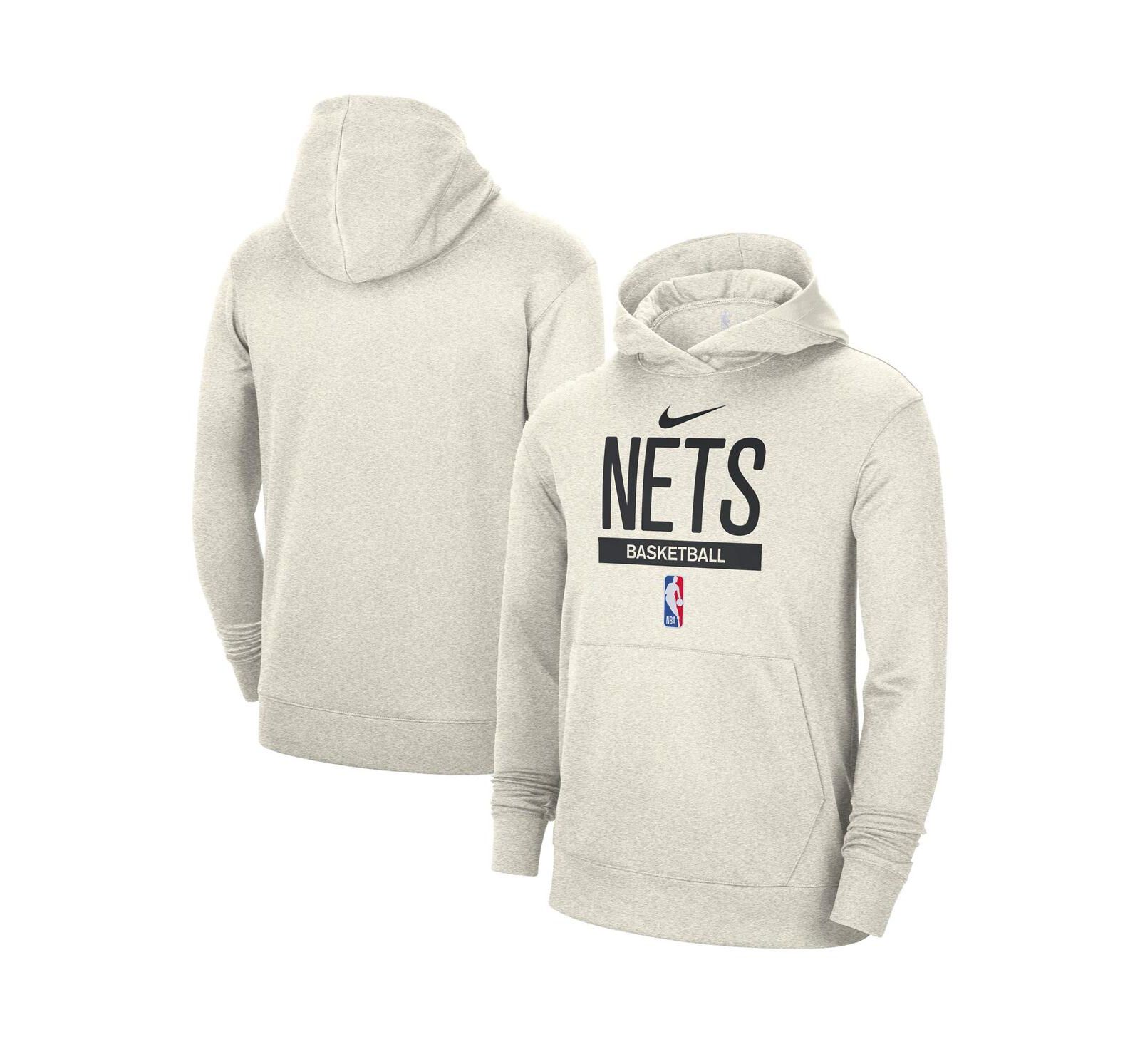 Мужское худи Nike Cream Brooklyn Nets 2022/23 Spotlight On-Court Practice Performance