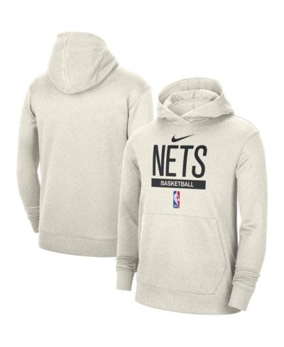 Мужское худи Nike Cream Brooklyn Nets 2022/23 Spotlight On-Court Practice Performance