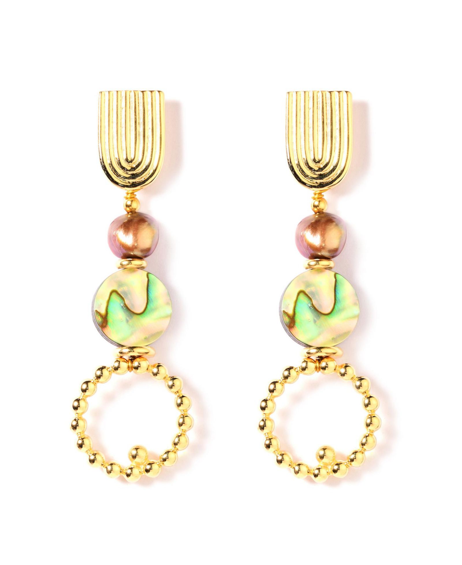 Серьги Nectar Nectar New York Tranquility Abalone