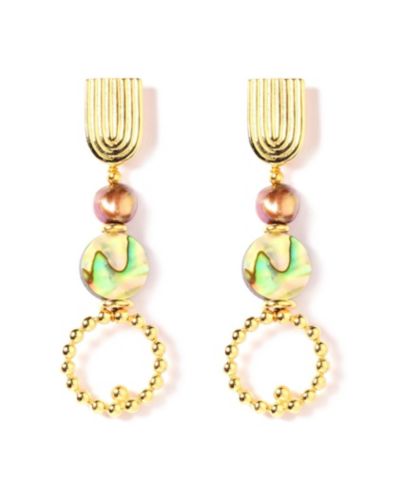Серьги Nectar Nectar New York Tranquility Abalone