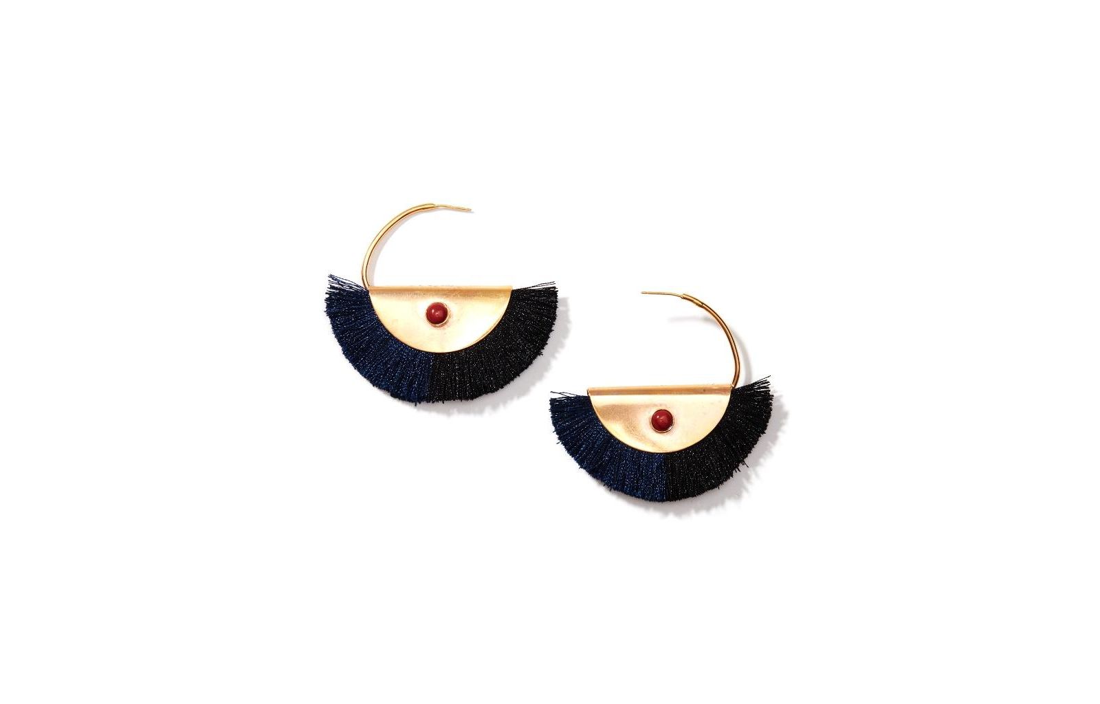 Серьги Nectar Nectar New York Crescent Silk Fringe