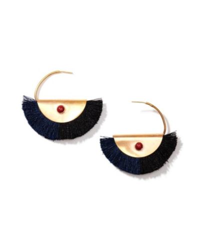 Серьги Nectar Nectar New York Crescent Silk Fringe