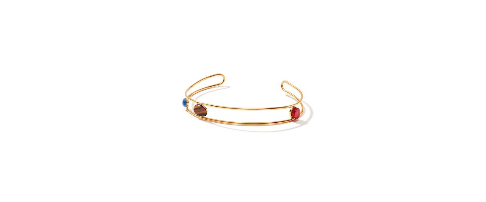 Nectar Nectar New York Genuine Gemstone Contoured Choker Necklace