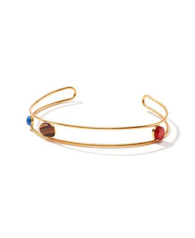 Nectar Nectar New York Genuine Gemstone Contoured Choker Necklace