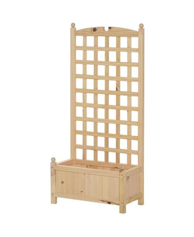 Приподнятый грядка Outsunny 24" x 12" x 49" с решеткой