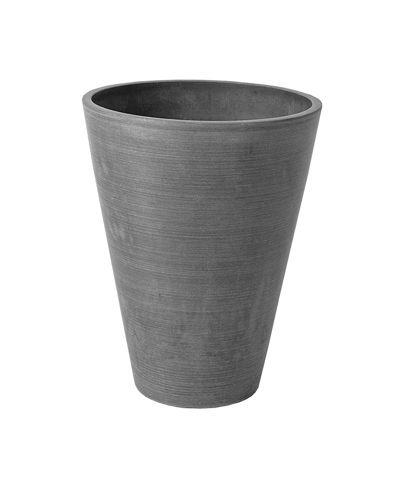 Круглый текстурированный цветочный горшок Algreen Valencia Charcoal 14 Inch