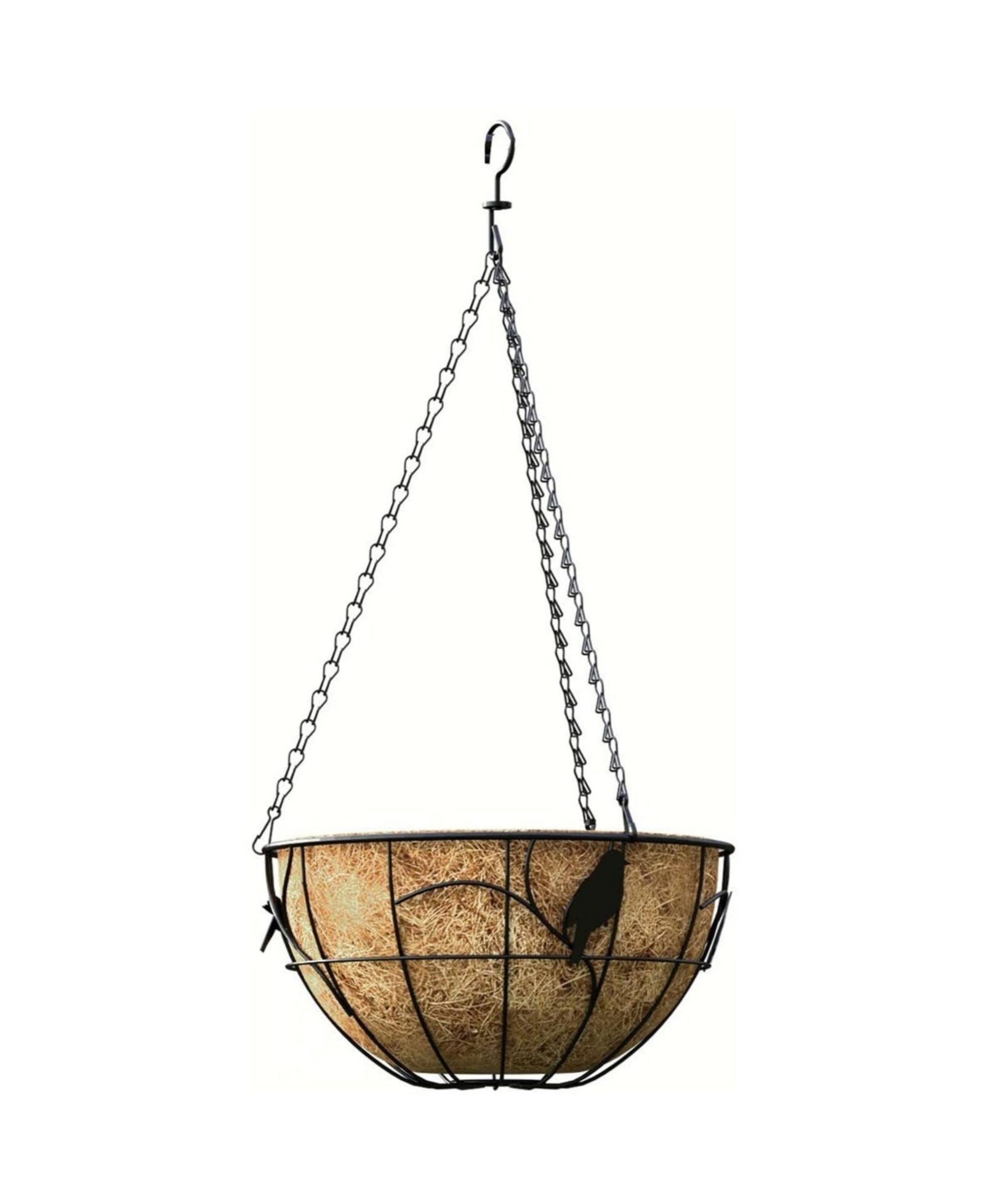 Подвесная корзина для птиц Panacea Coco Liner, черная, 14"