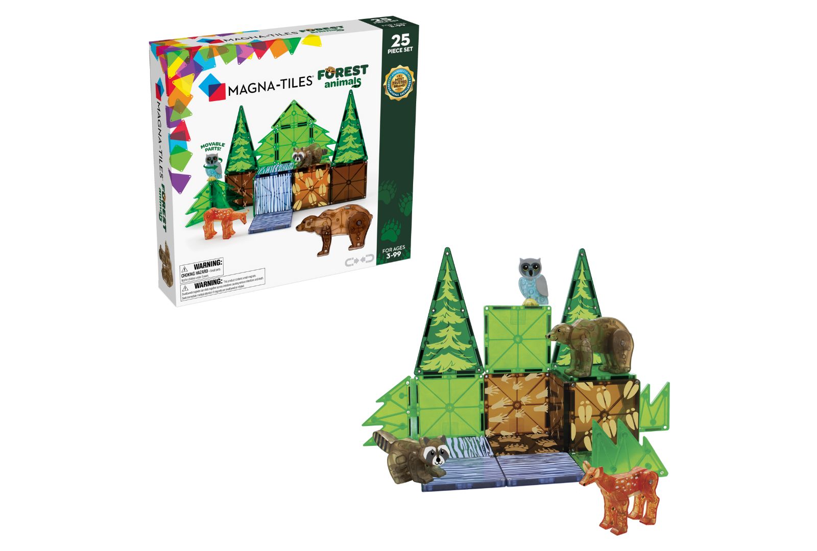 Magna-Tiles Forest Animals 25-Piece Building Set, Ages 3+