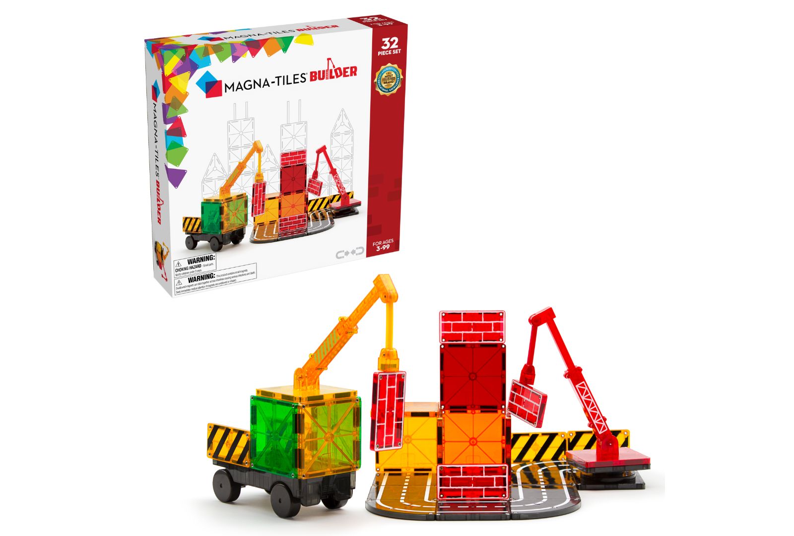 Магнитный конструктор MAGNA-TILES Builder, 32 предмета, возраст 3+