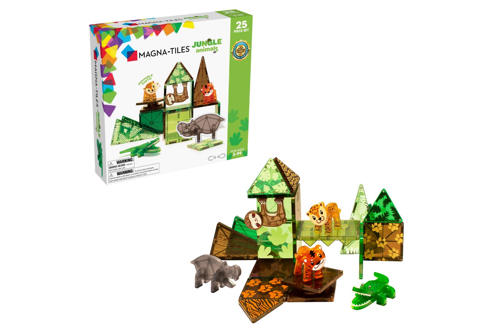 Magna-tiles Jungle Animals 25-Piece Building Set, Ages 3+
