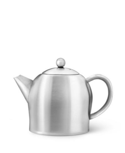 BREDEMEIJER Stainless Steel Doubled Walled 17 Fluid Oz Satin Finish Teapot