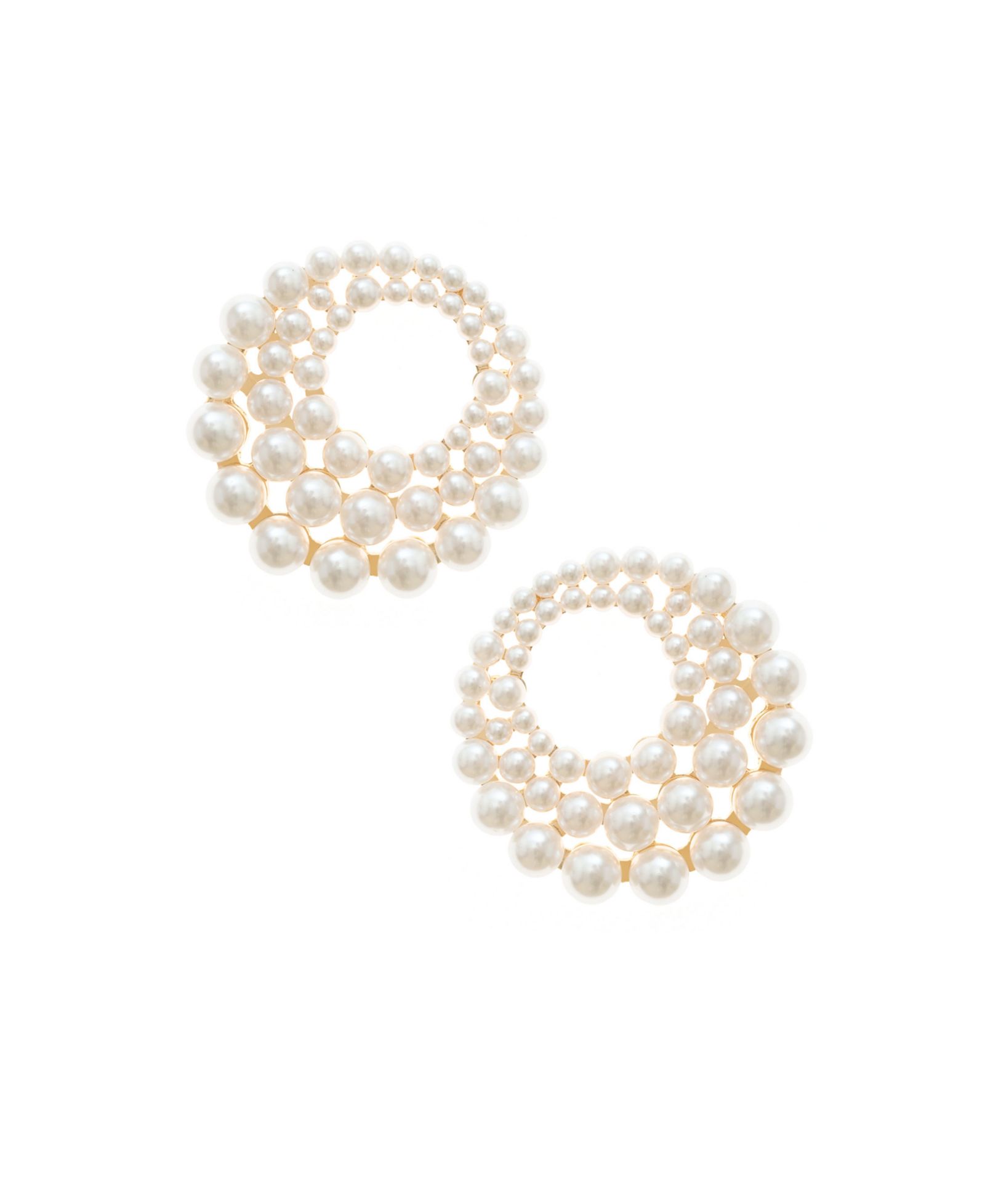 ETTIKA Blushing Imitation Pearl Earrings in 18K Gold Plating