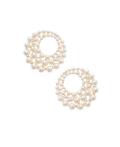 Серьги ETTIKA Blushing Imitation Pearl с напылением 18K Gold
