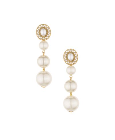 Серьги ETTIKA Graduating Imitation Pearl в 18K Gold Plating