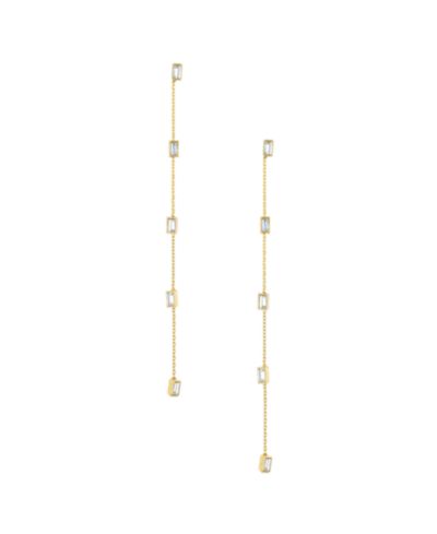 ETTIKA линейные серьги-багеты, покрытие 18K Gold