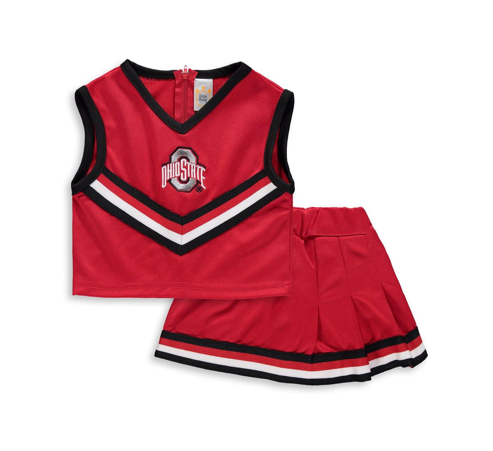 Детский комплект для чирлидинга из 2 предметов Scarlet Ohio State Buckeyes для девочек