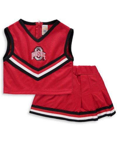 Детский комплект для чирлидинга из 2 предметов Scarlet Ohio State Buckeyes для девочек