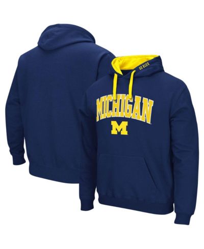 Мужское худи Colosseum Michigan Wolverines Big and Tall Arch and Logo 2.0 Navy