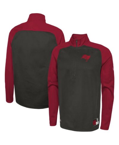 Мужская ветровка New Era Black Tampa Bay Buccaneers Combine Authentic O-Line Raglan Half-Zip