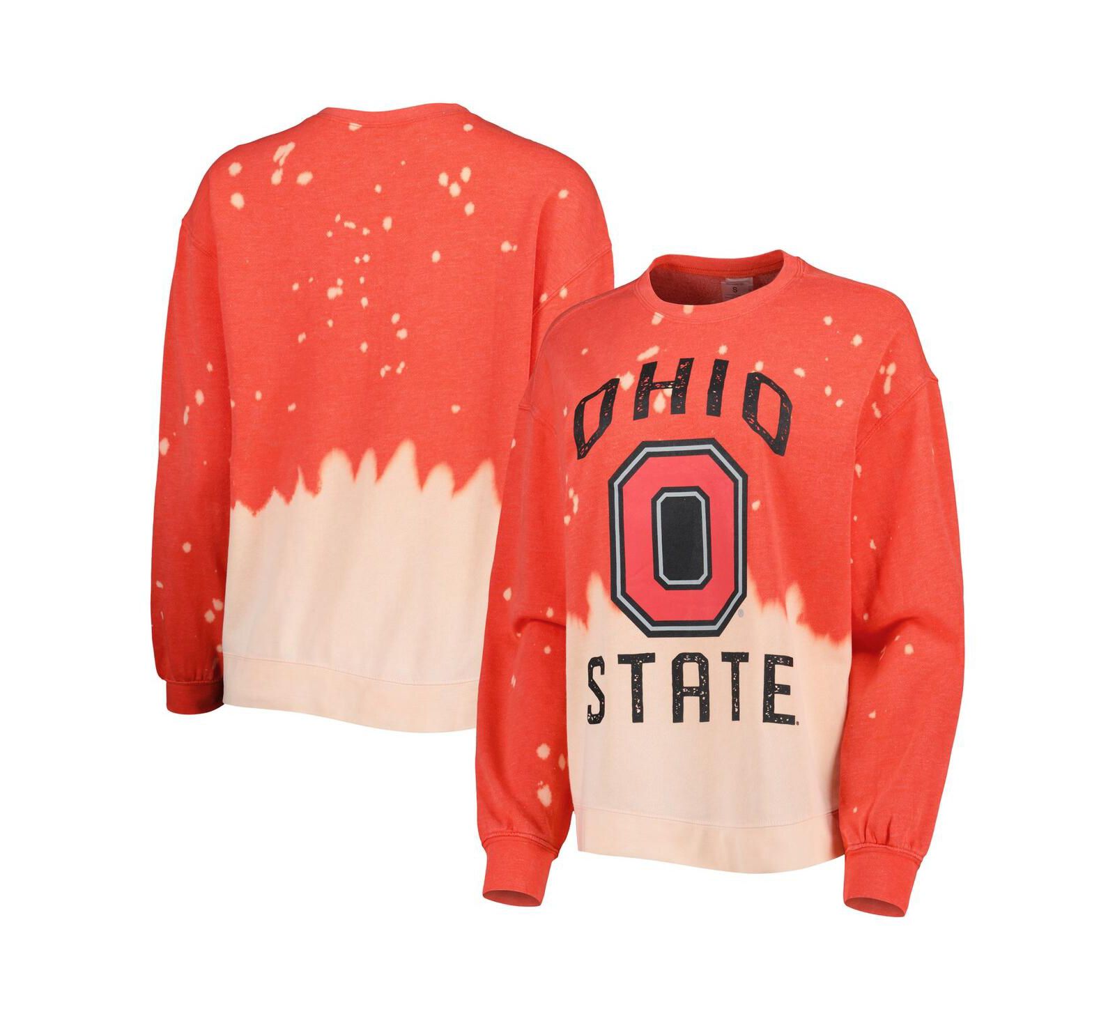 Женский худи Gameday Couture Scarlet Ohio State Buckeyes Twice As Nice Faded Dip-Dye