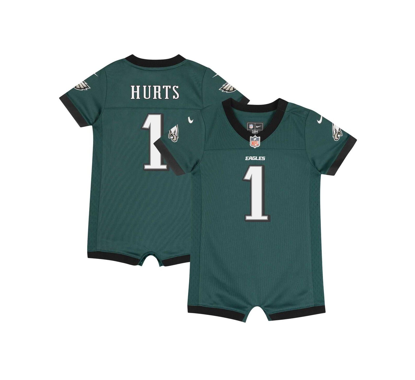 Nike комбинезон-джерси Jalen Hurts Midnight Philadelphia Eagles для новорожденных и младенцев