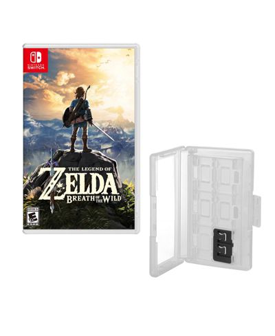 Zelda: Breath of the Wild Game and Caddy Nintendo Switch Holds 12 Games