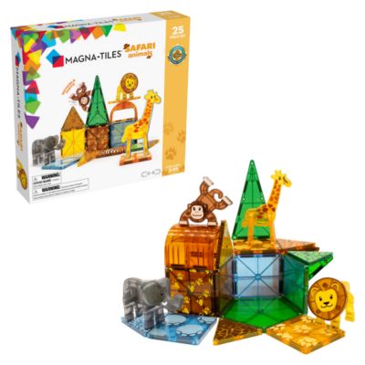 MAGNA-TILES Safari Animals, магнитный конструктивный набор из 25 предметов, возраст 3+