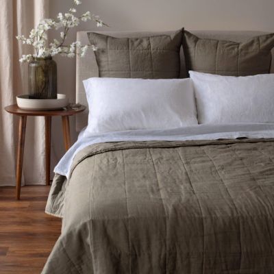 BOKSER HOME French Linen Box Stitch Quilt