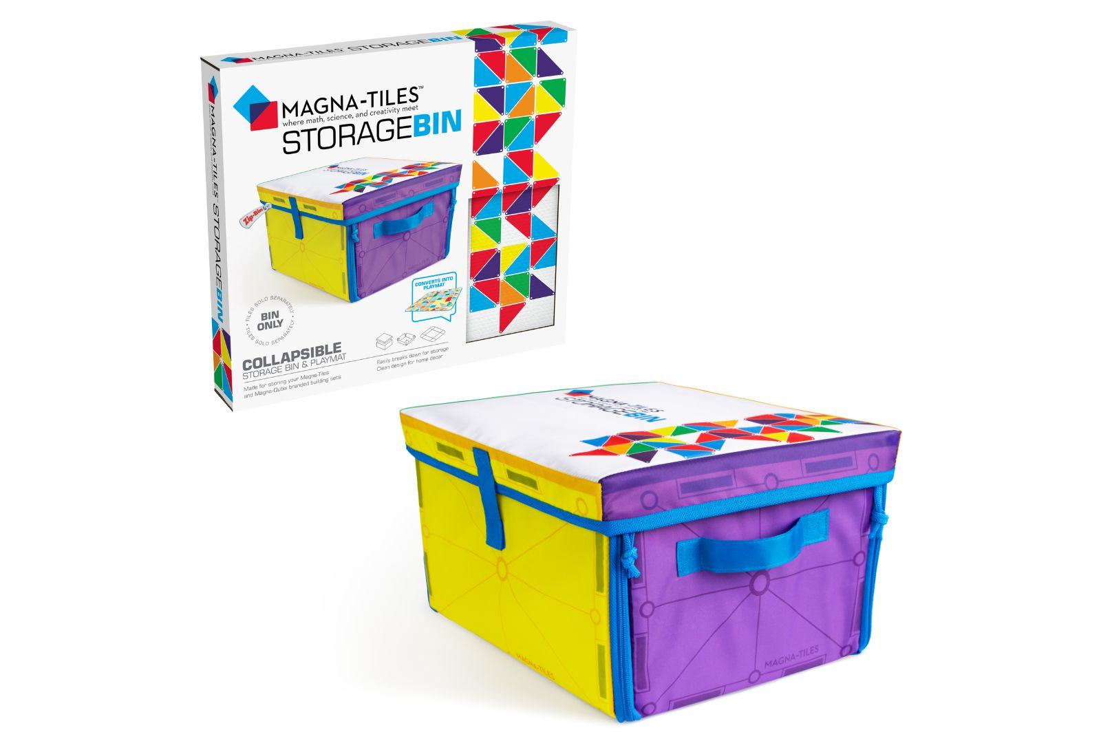 Magna-Tiles Collapsible Storage Bin & Play-Mat, Ages 3+