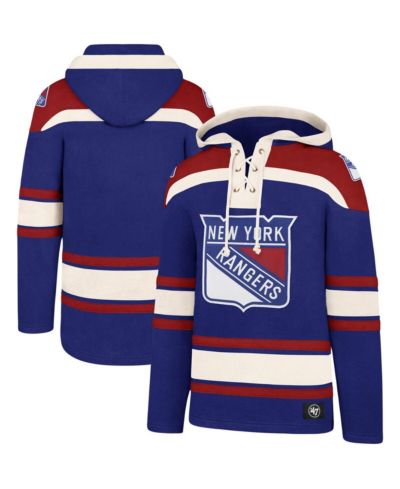 Мужское худи '47 Brand Blue New York Rangers Superior Lacer Pullover