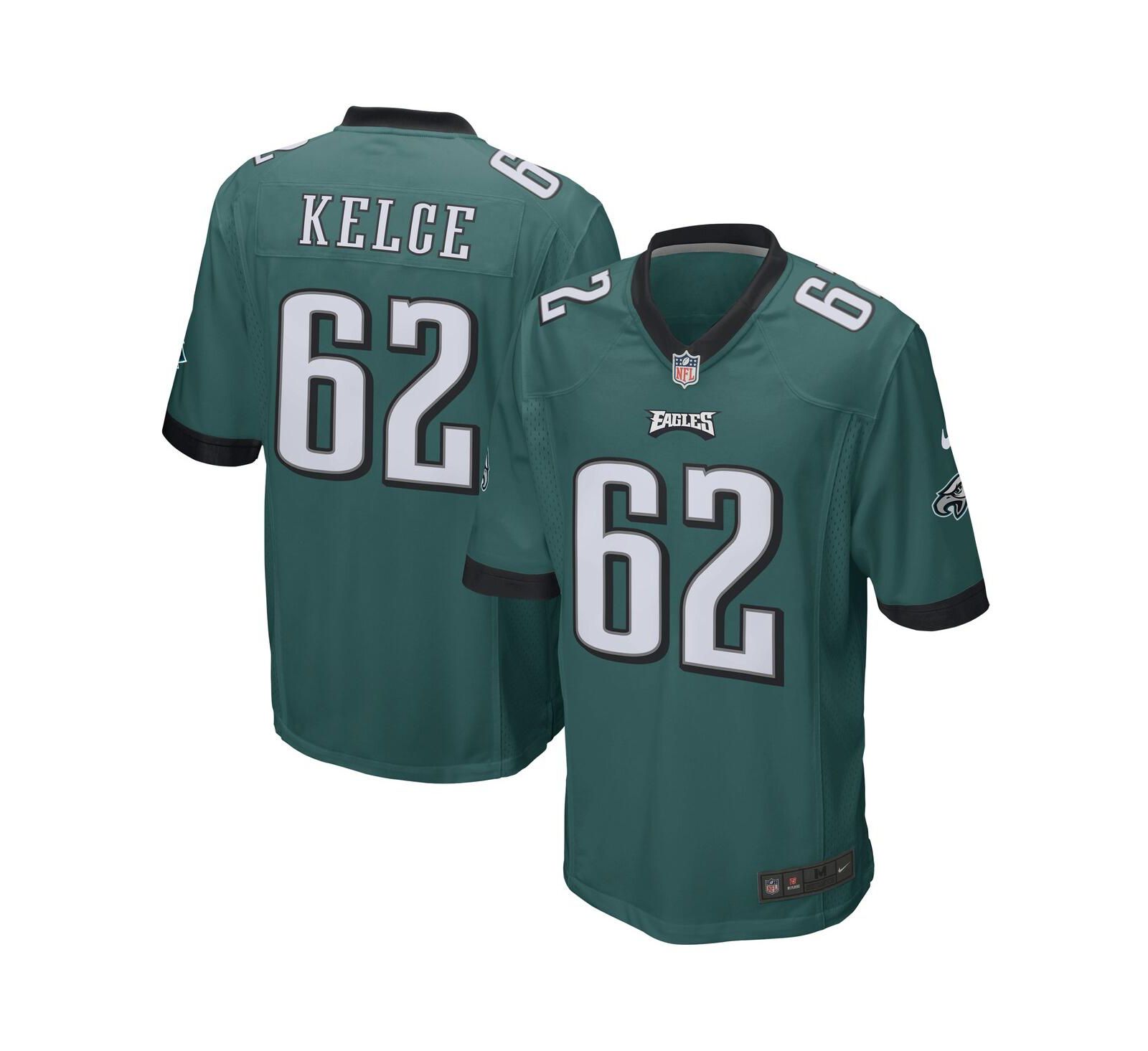 Мужская джерси Nike Jason Kelce Midnight Green Philadelphia Eagles