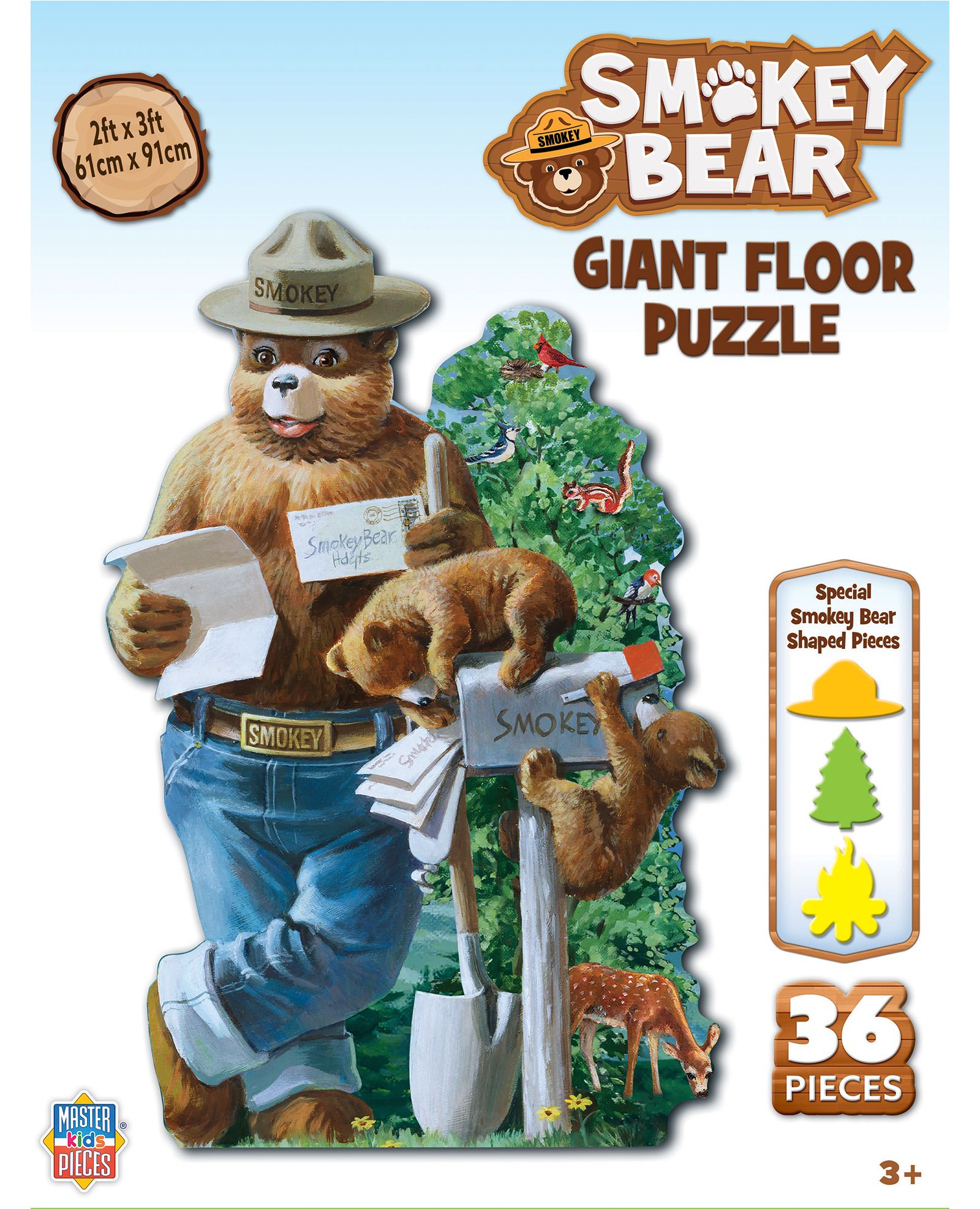Пазл MasterPieces Smokey Bear 36 Piece Floor Jigsaw Puzzle для детей