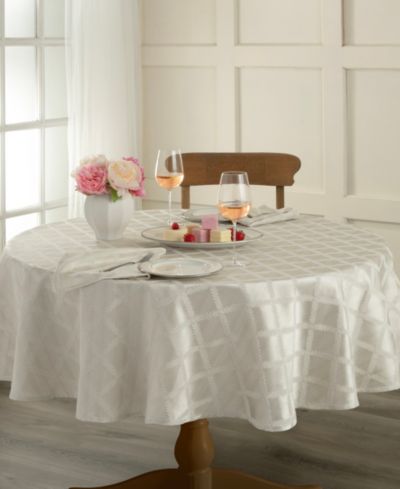 Скатерть Lenox Laurel Leaf Platinum Round 90" x 90"